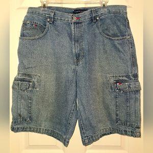 Tommy Hilfiger Y2K Cargo Denim Jean Shorts